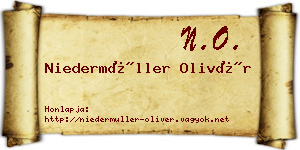 Niedermüller Olivér névjegykártya