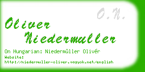 oliver niedermuller business card