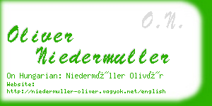 oliver niedermuller business card